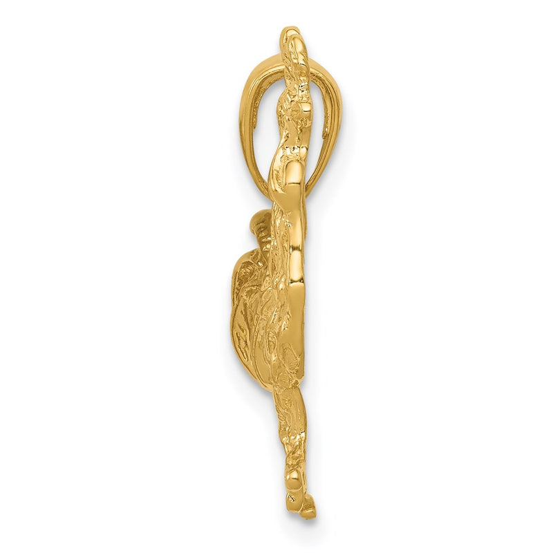 14k Yellow Gold Rooster Pendant