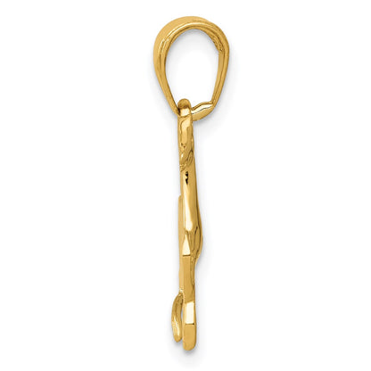 14k Yellow Gold Horse Pendant