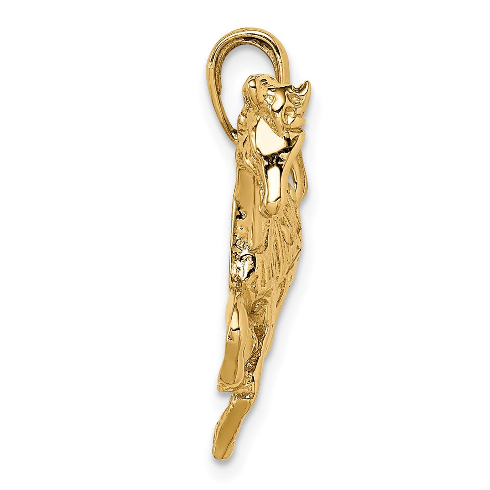 14k Yellow Gold Horse Pendant