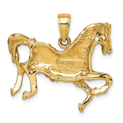14k Yellow Gold Horse Pendant