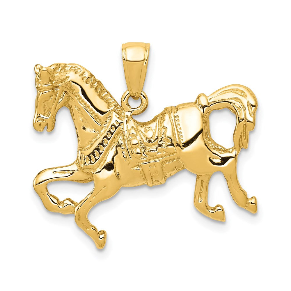 14k Yellow Gold Horse Pendant