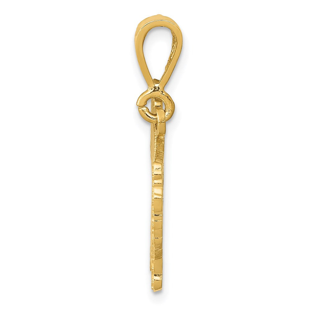 14k Yellow Gold Persian Cat Pendant