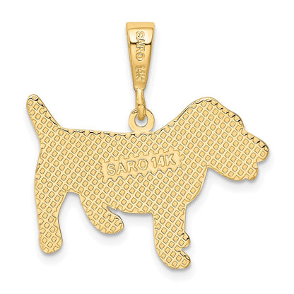 14k Yellow Gold Jack Russell Terrier Dog Pendant