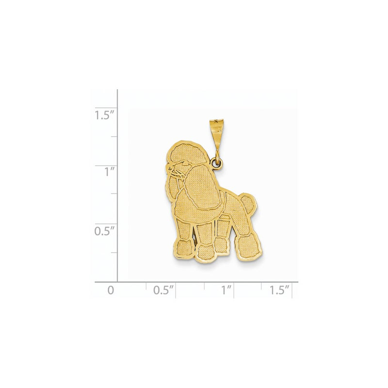 14k Yellow Gold Poodle Pendant
