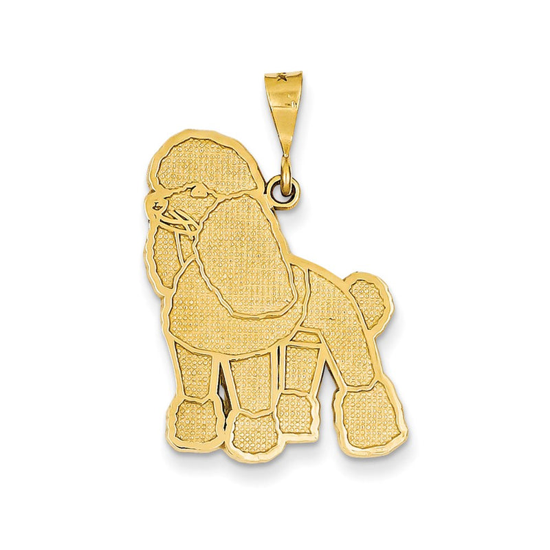 14k Yellow Gold Poodle Pendant