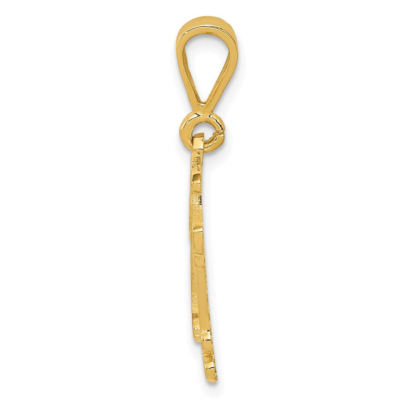 14k Yellow Gold Border Collie Pendant