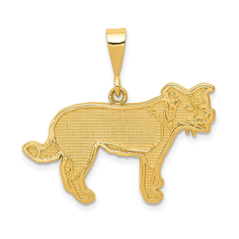 14k Yellow Gold Border Collie Pendant