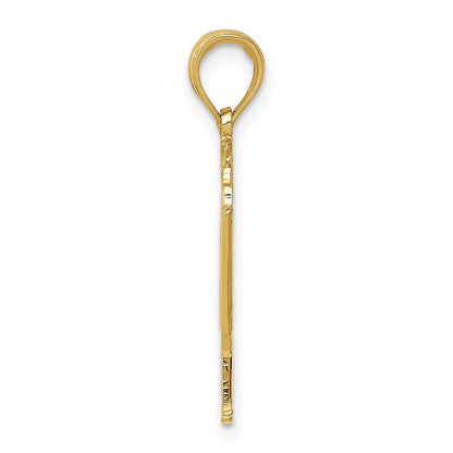 14k Yellow Gold Piano Pendant
