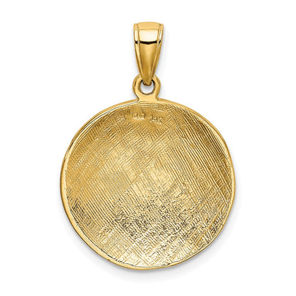 14k Yellow Gold Soccer Ball Pendant