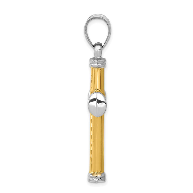 14k Two-tone Gold Two-tone Gold and Rhodium Reversible Cross