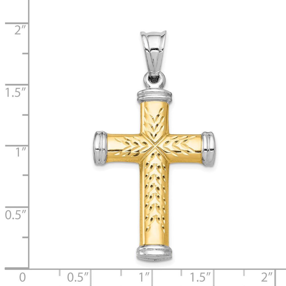 14k Two-tone Gold Two-tone Gold and Rhodium Reversible Cross