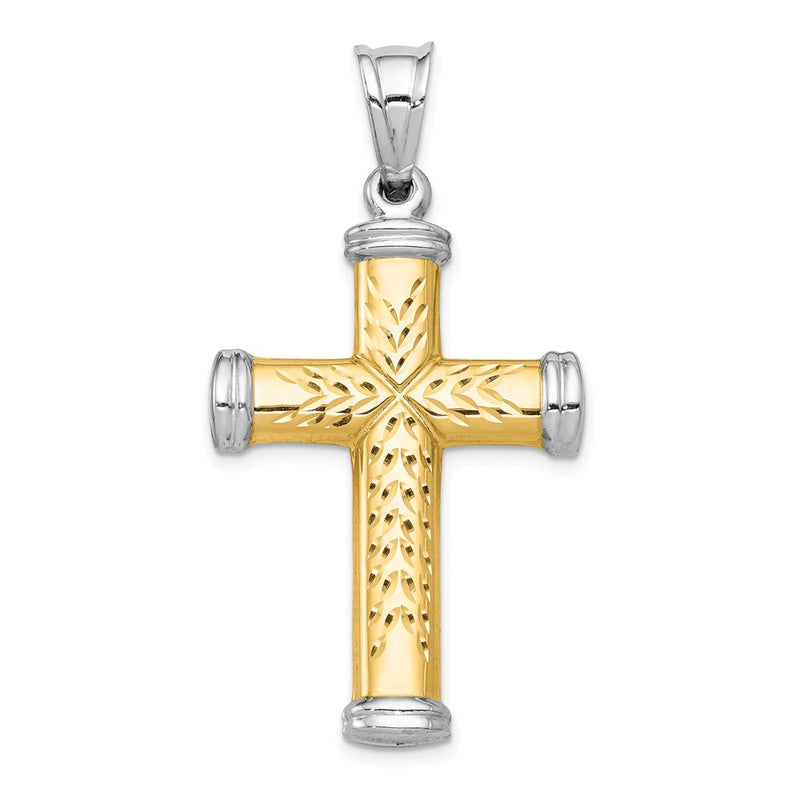 14k Two-tone Gold Two-tone Gold and Rhodium Reversible Cross