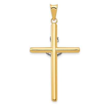 14k Two-tone Gold Two-tone Gold w/Rhodium Inri Crucifix Pendant