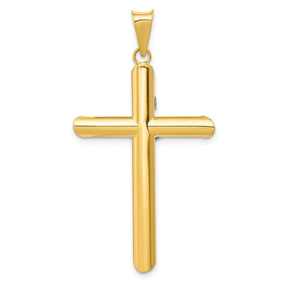 14k Two-tone Gold Two-tone Gold w/Rhodium Inri Crucifix Pendant