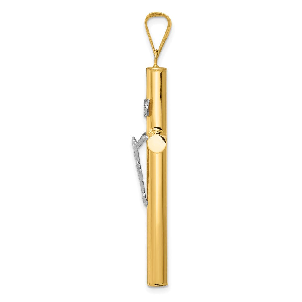14k Two-tone Gold INRI Crucifix Pendant