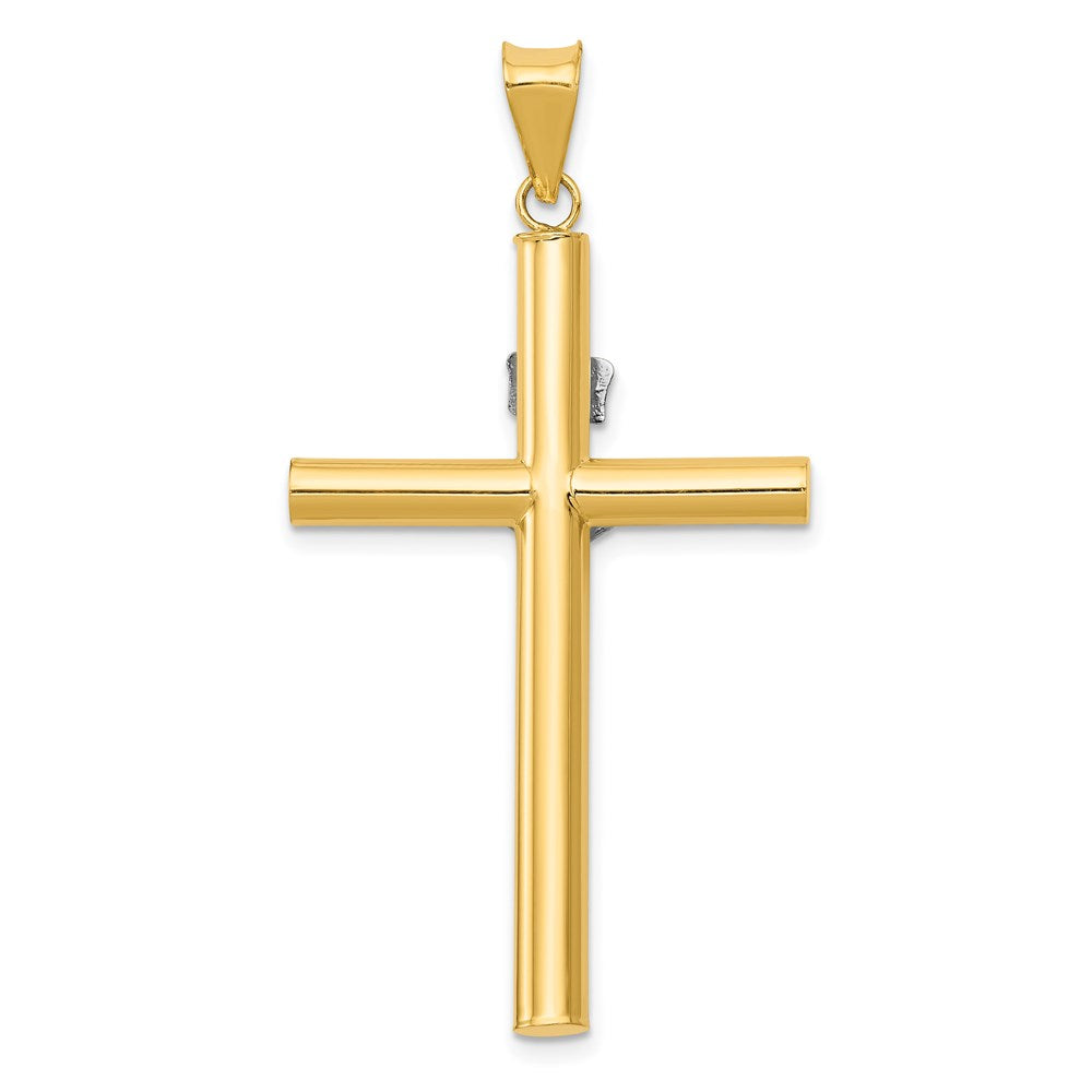 14k Two-tone Gold INRI Crucifix Pendant