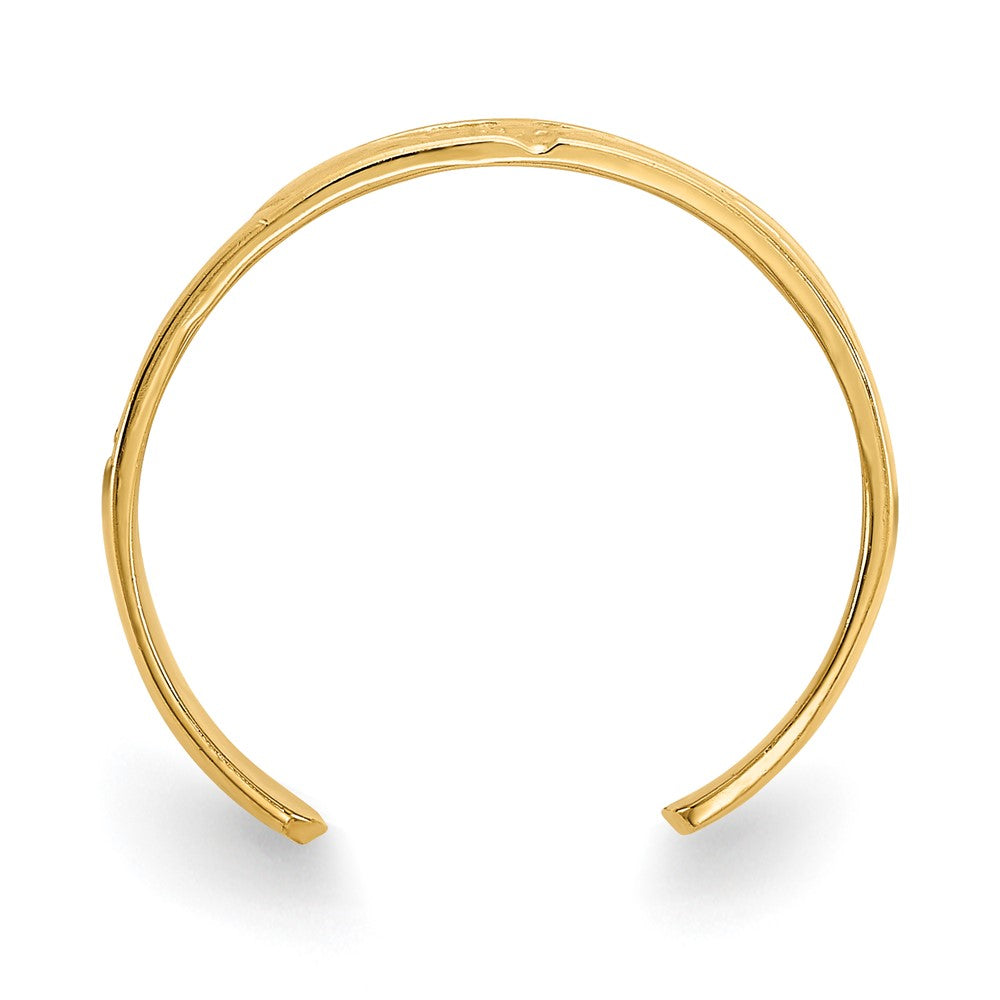 14k Yellow Gold Footprints Toe Ring