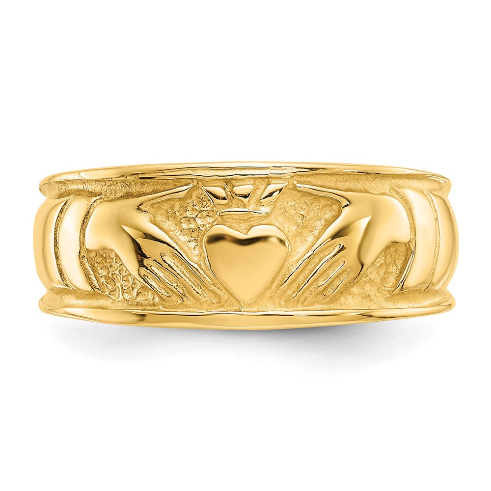 14K Yellow Gold Ladies Claddagh Band