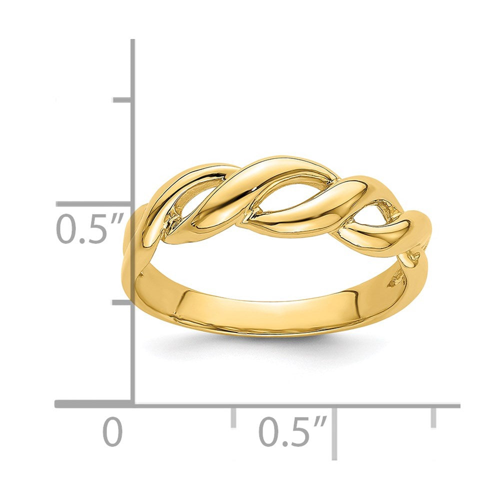 14K Yellow Gold Freeform Knot Ring