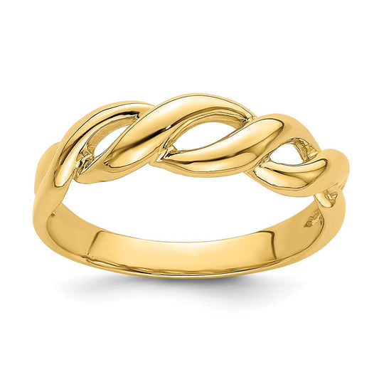 14K Yellow Gold Freeform Knot Ring