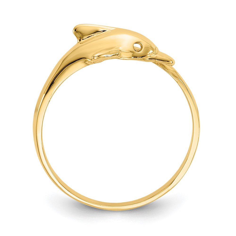14K Yellow Gold Dolphin Ring