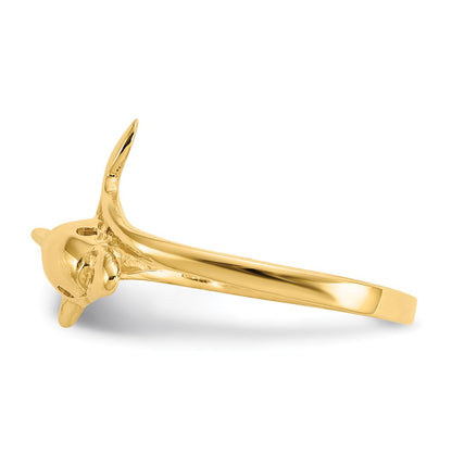 14K Yellow Gold Dolphin Ring