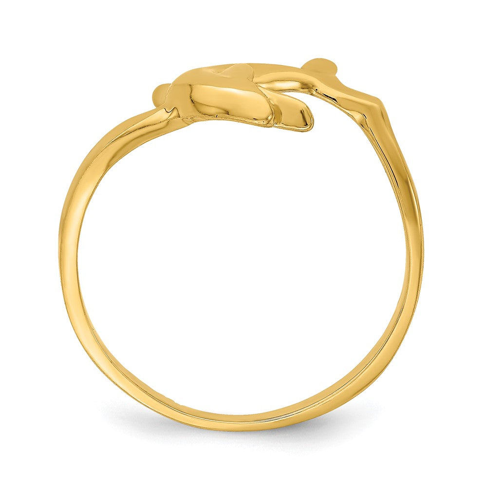 14K Yellow Gold Dolphin Ring