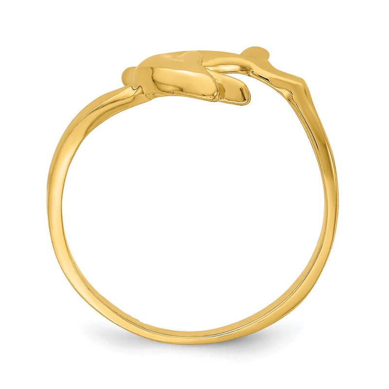 14K Yellow Gold Dolphin Ring
