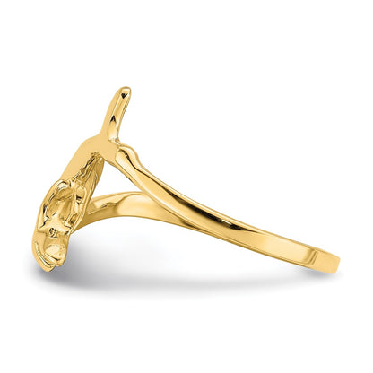 14K Yellow Gold Dolphin Ring
