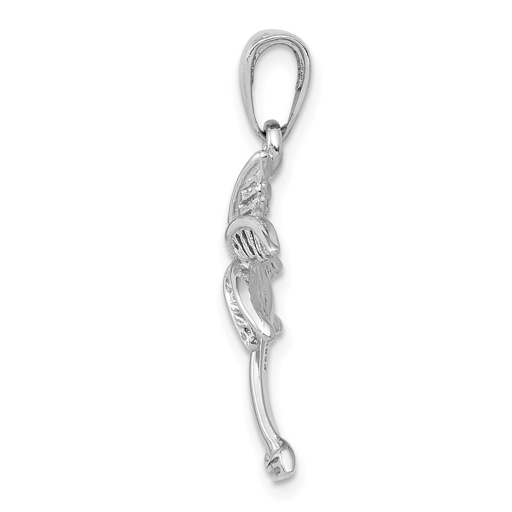 14k White Gold Palm Tree Pendant