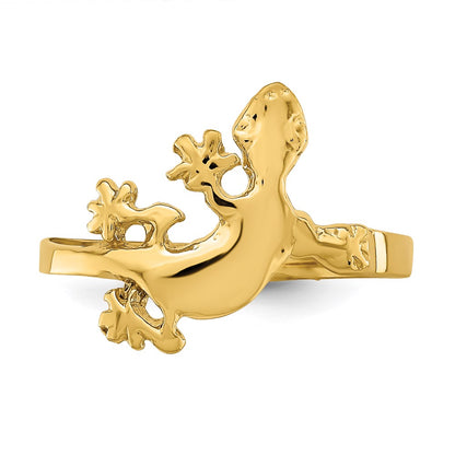 14K Yellow Gold Lizard Ring