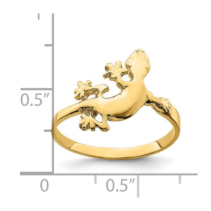 14K Yellow Gold Lizard Ring