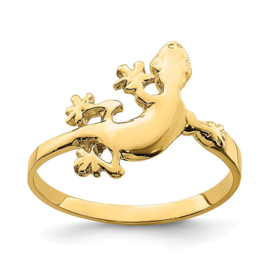 14K Yellow Gold Lizard Ring