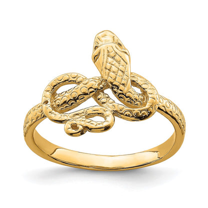 14K Yellow Gold Snake Ring