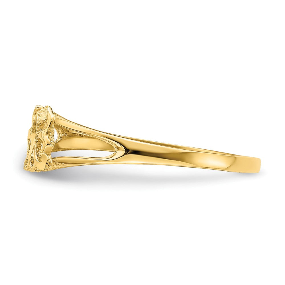 14K Yellow Gold Mini Butterfly Ring