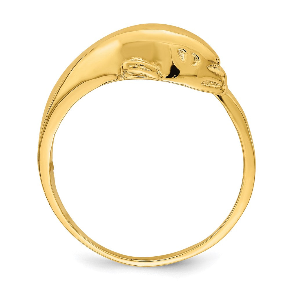 14K Yellow Gold Dolphin Ring