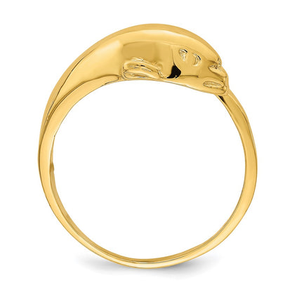 14K Yellow Gold Dolphin Ring
