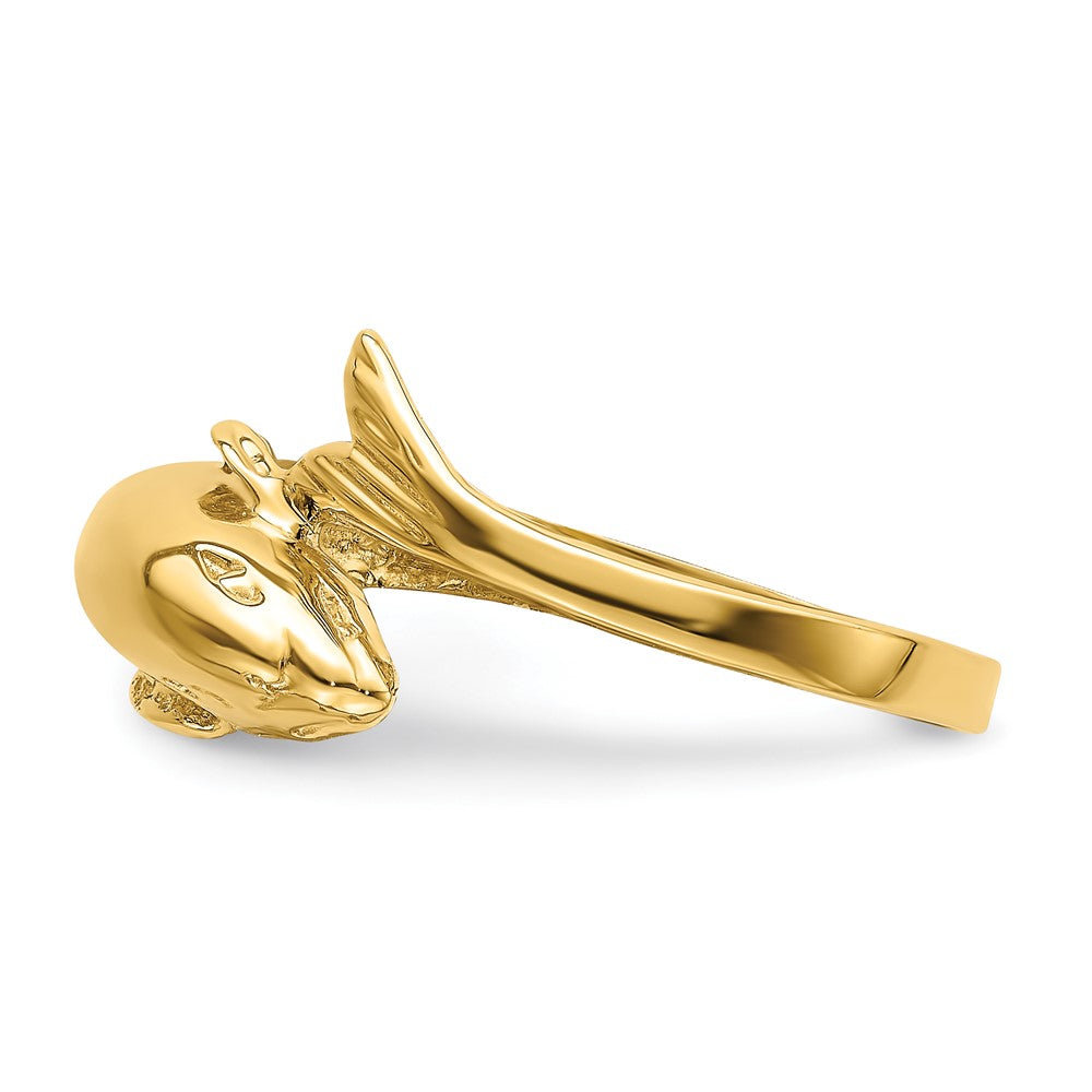 14K Yellow Gold Dolphin Ring