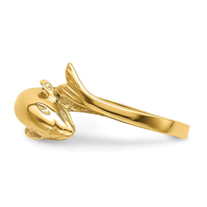 14K Yellow Gold Dolphin Ring