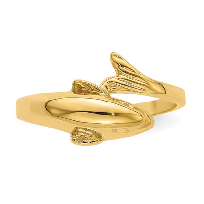 14K Yellow Gold Dolphin Ring