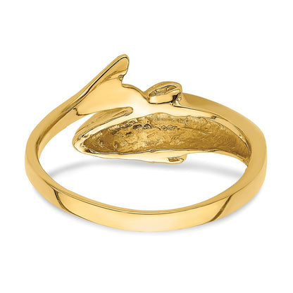 14K Yellow Gold Dolphin Ring