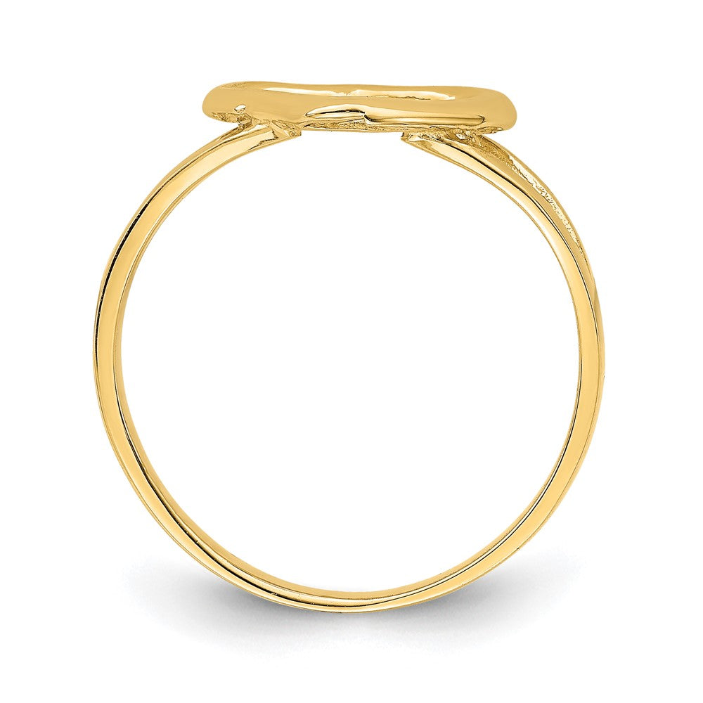 14K Yellow Gold Cut-Out Heart Ring