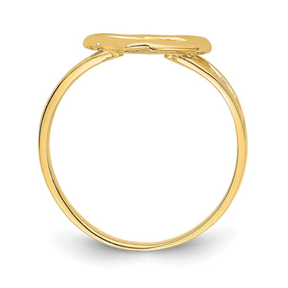 14K Yellow Gold Cut-Out Heart Ring
