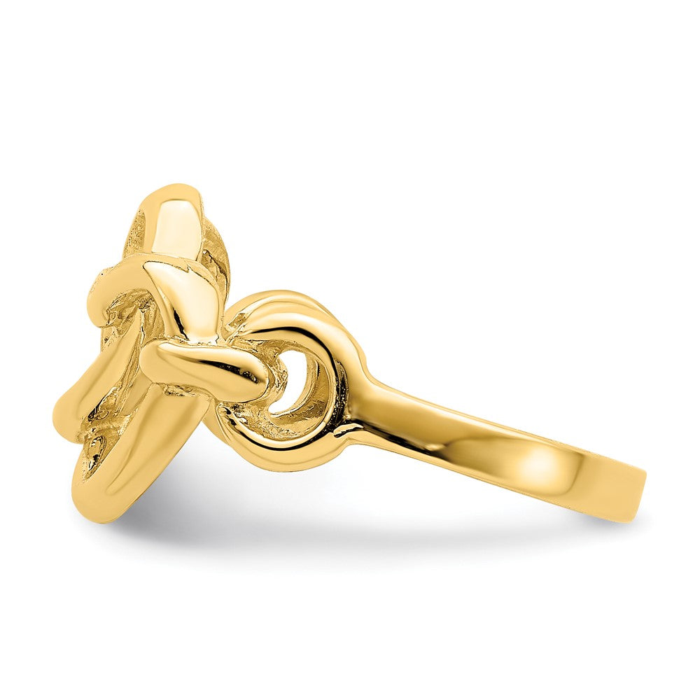 14K Yellow Gold Double Cut-out Heart Ring