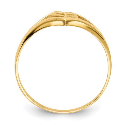 14K Yellow Gold Polished Heart Ring