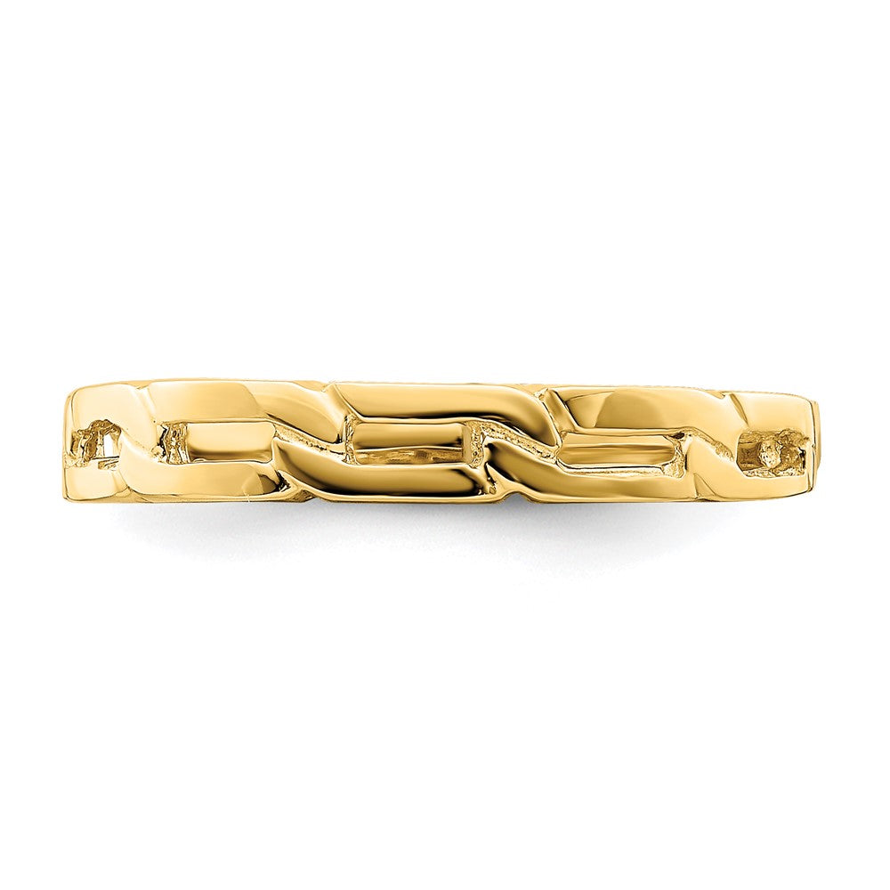 14K Yellow Gold Five Chain Link Band Ring