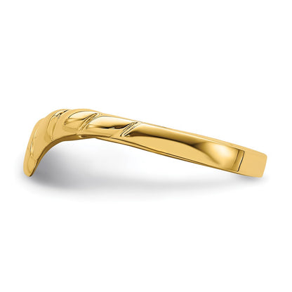 14K Yellow Gold V Band Ring