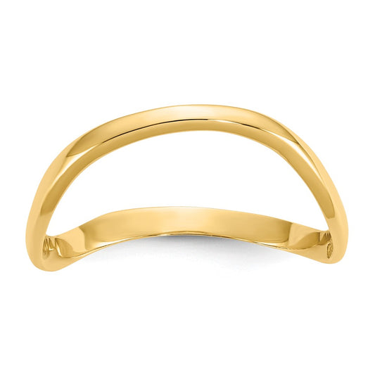 14K Yellow Gold Wave Fashion Thumb Ring