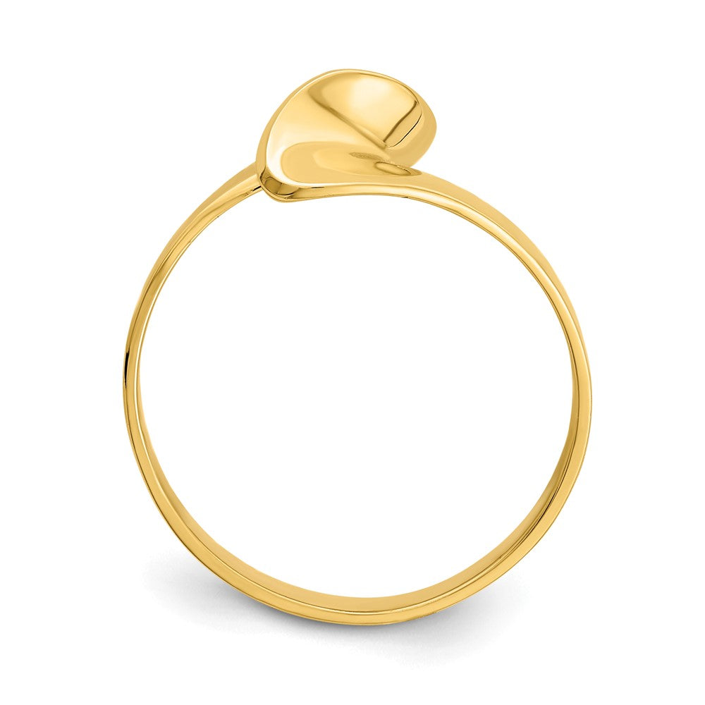 14K Yellow Gold Freeform Swirl Ring