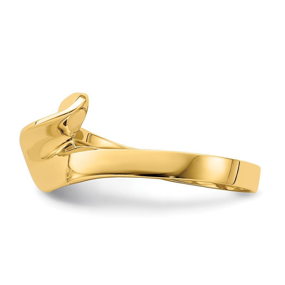 14K Yellow Gold Freeform Swirl Ring
